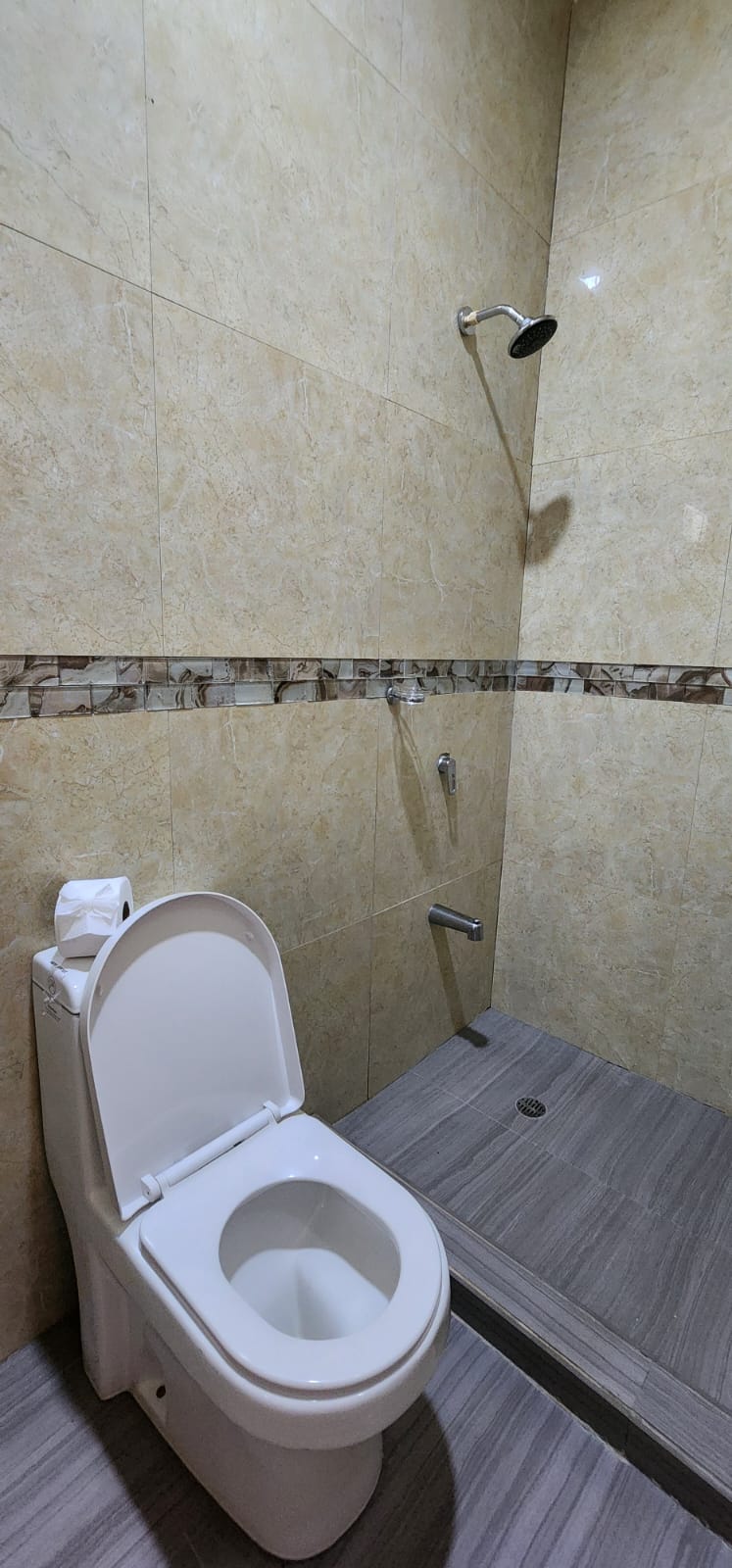 One-bedroom apartment bathroom shower